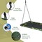 60 Inch Tree Swing with Strong Steel Frame and Oxford Cloth Seat for Garden Yard and Family Fun